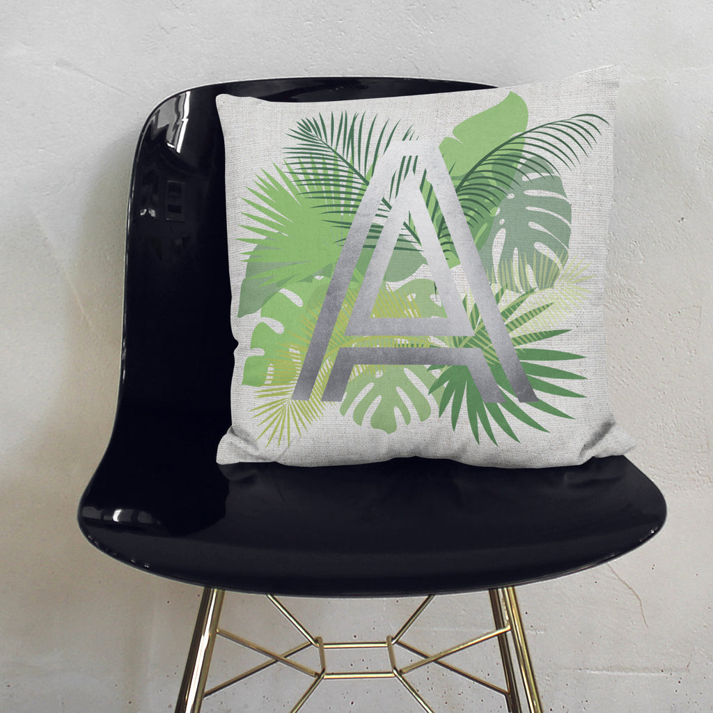 Personalised Metallic Palm Leaf Cushion