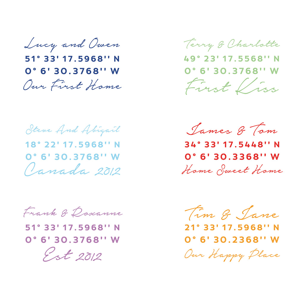 Personalised Co Ordinates Cushion