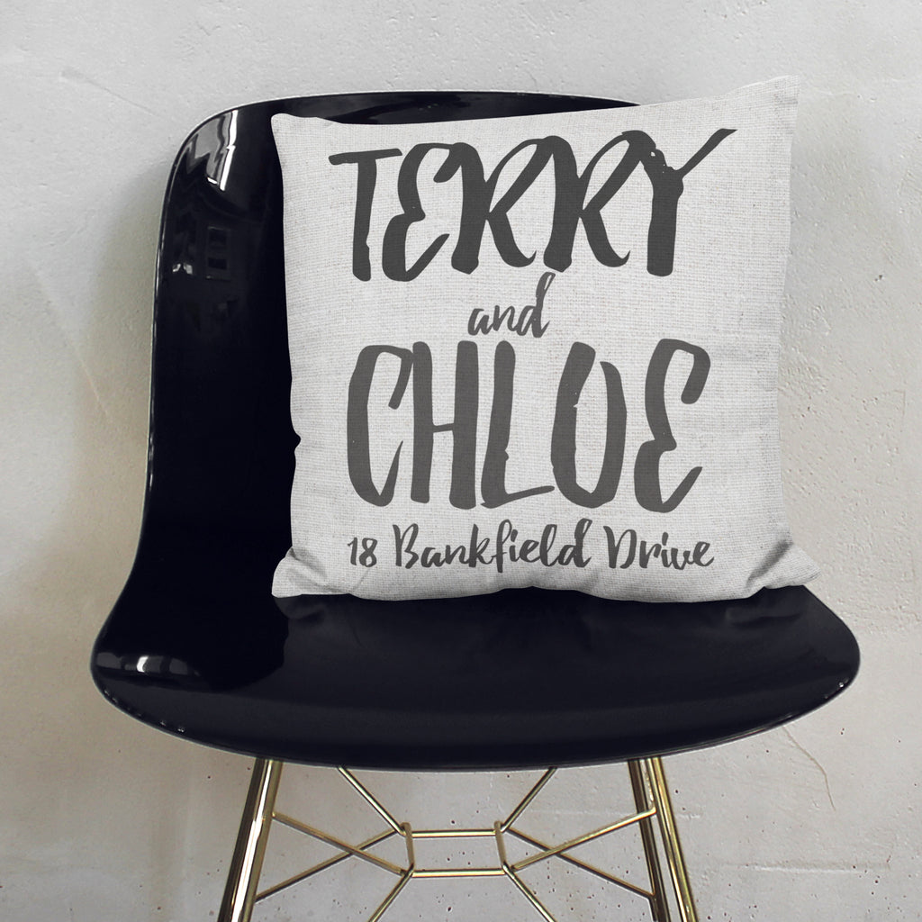 Personalised Couples Names Cushion