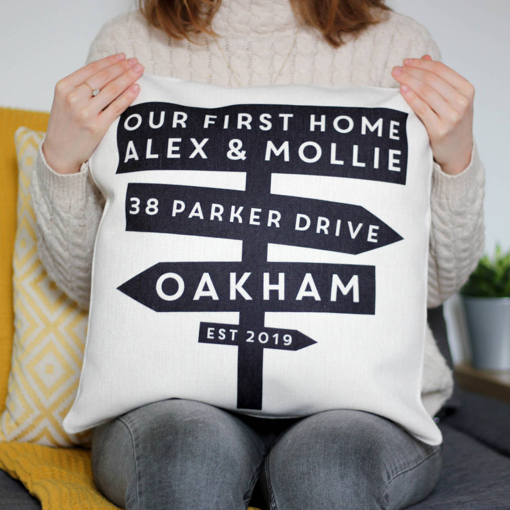 Personalised First Home Cushion