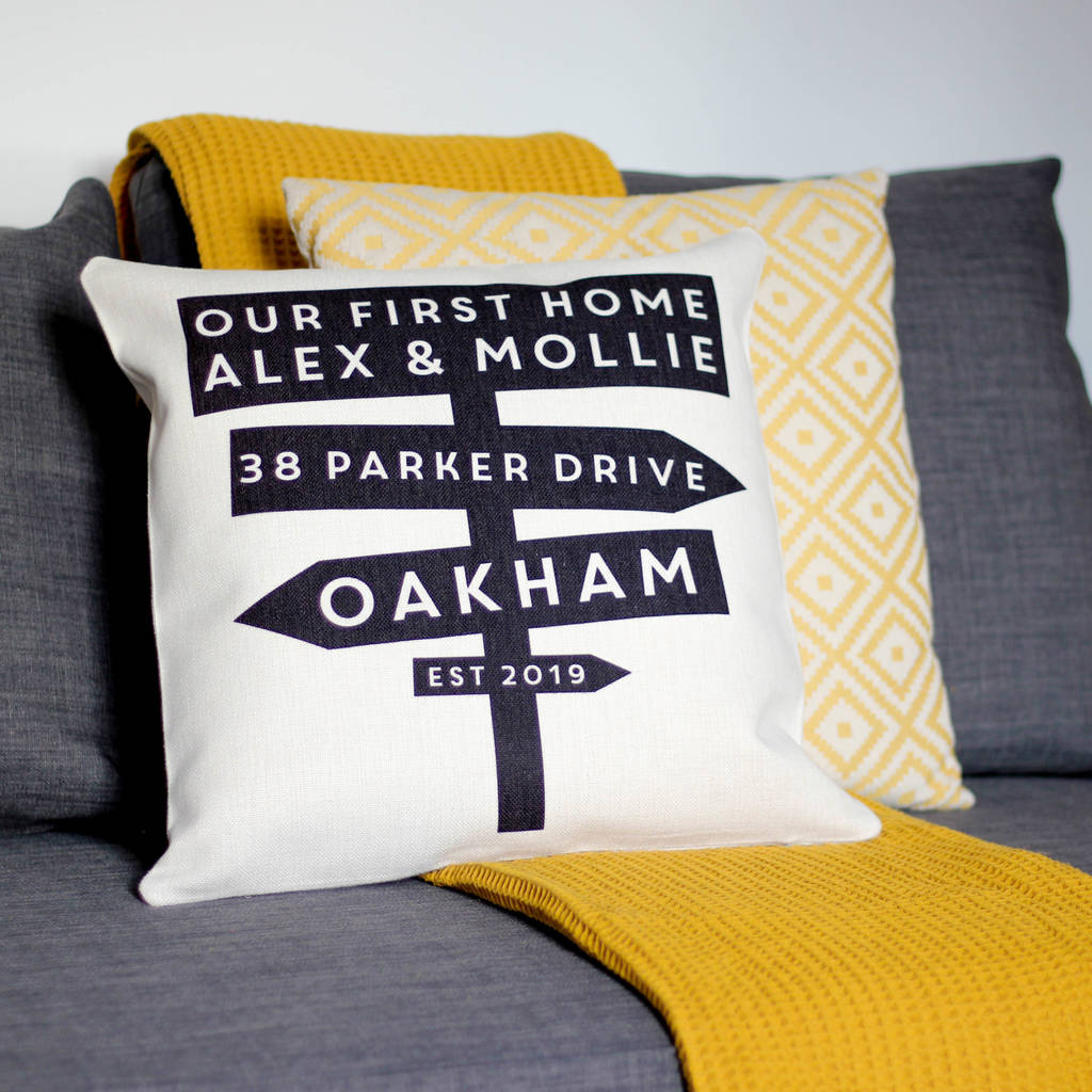 Personalised First Home Cushion