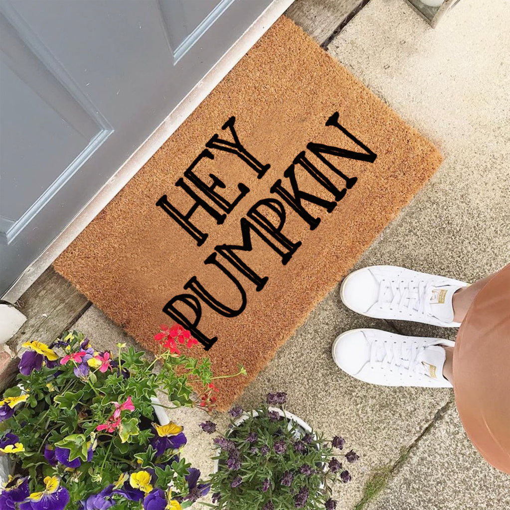 Hey Pumpkin Personalised Halloween Doormat For The Home