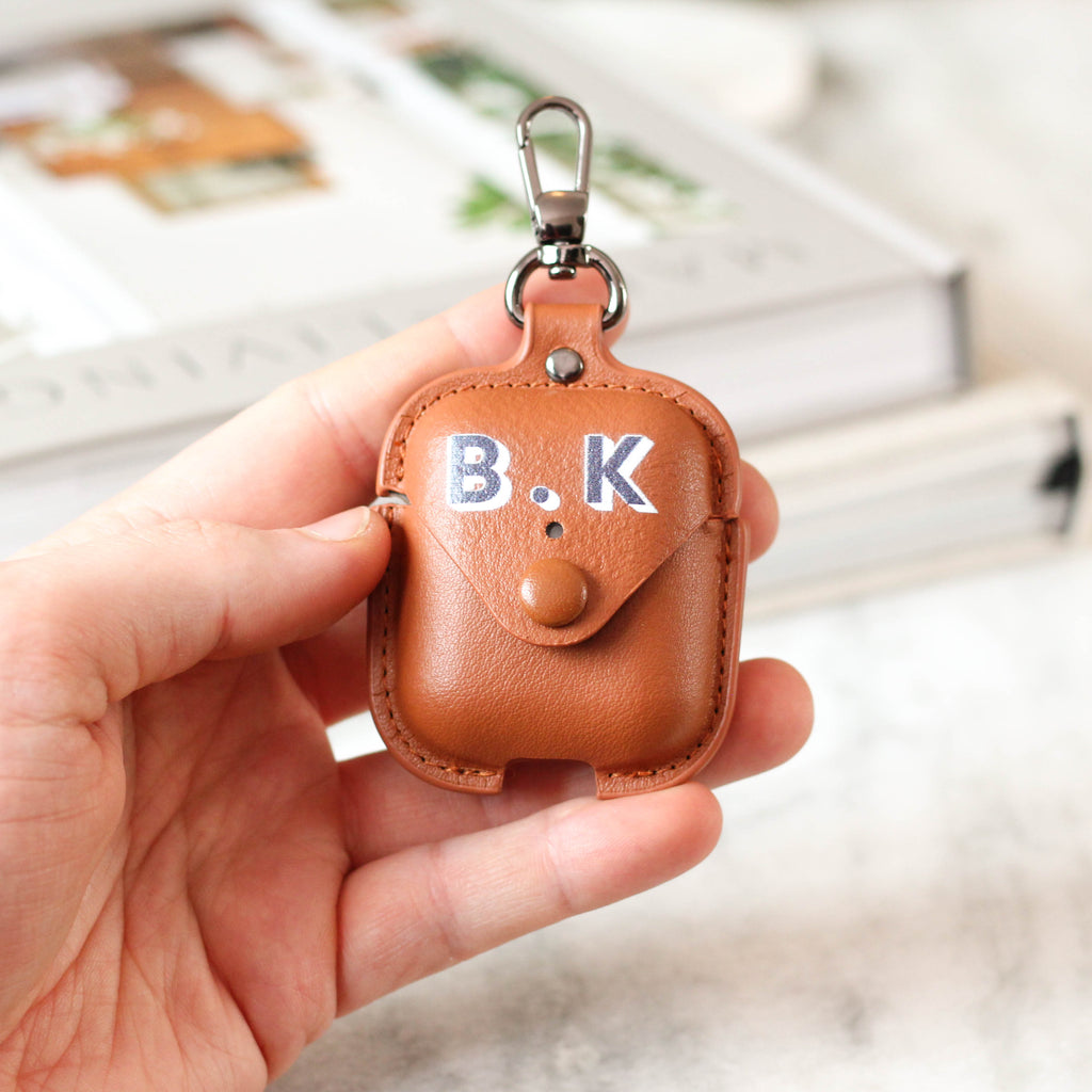 Personalised Air Pods Soft Faux Leather Case Gift