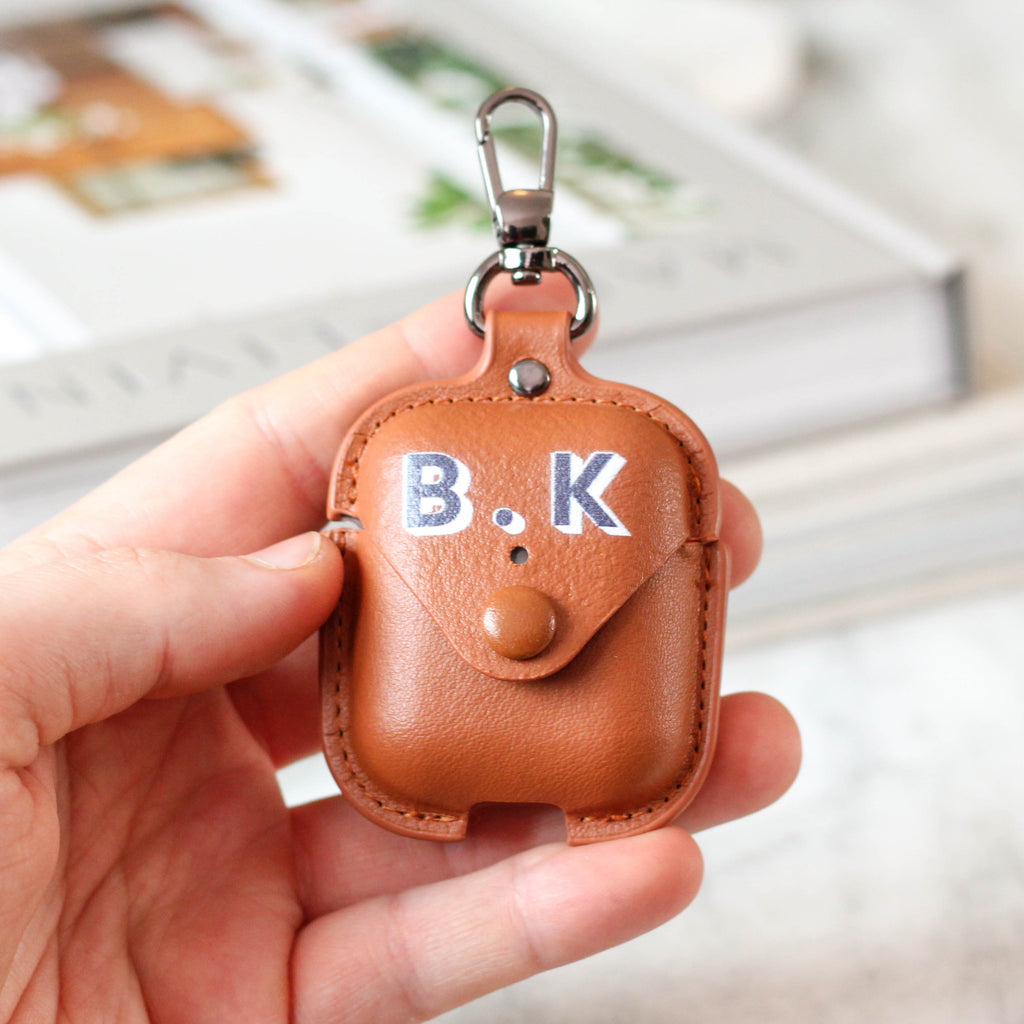 Personalised Air Pods Soft Faux Leather Case Gift