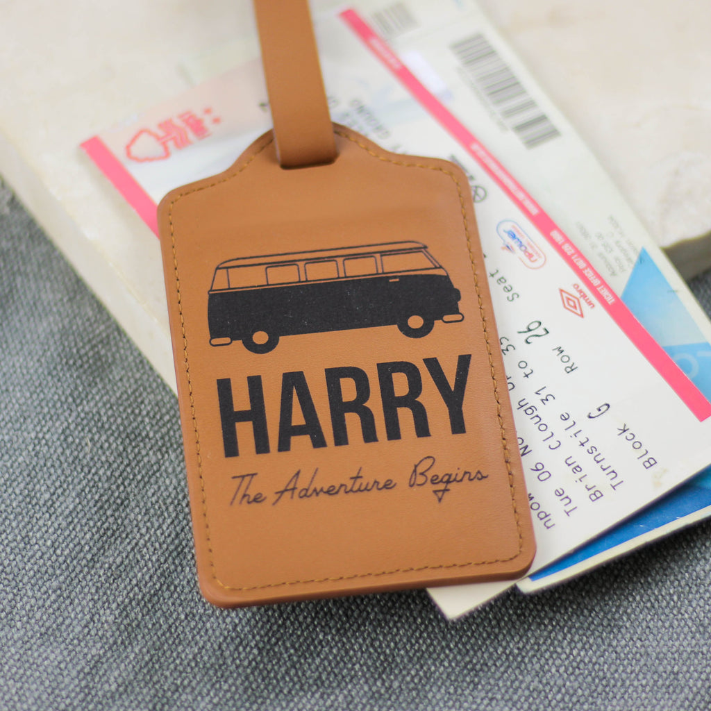 Personalised Campervan Luggage Tag