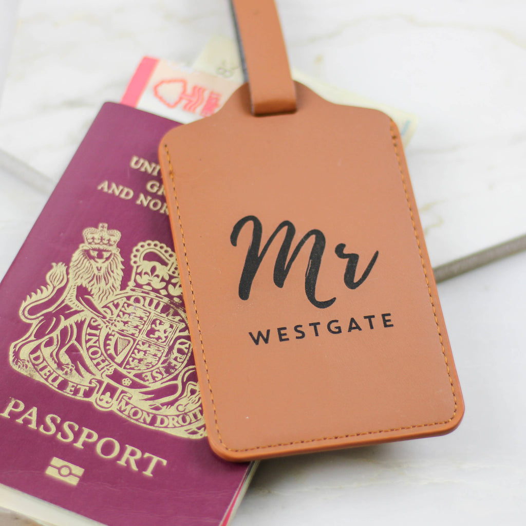 Personalised Mr And Mrs Luggage Tag