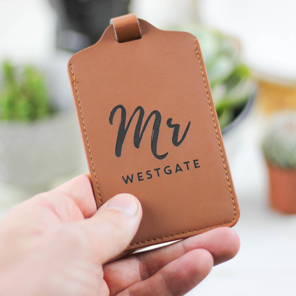 Personalised Mr And Mrs Luggage Tag