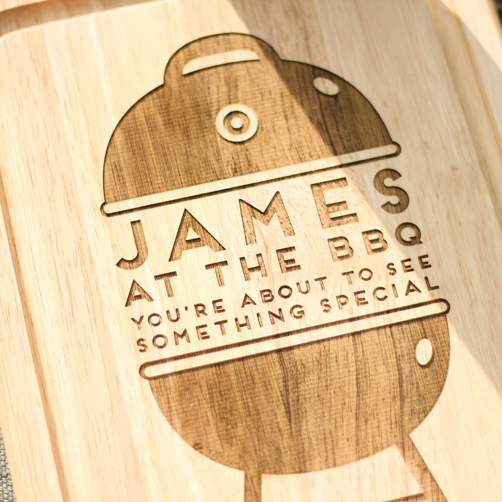 Personalised At The Barbecue Chopping Board