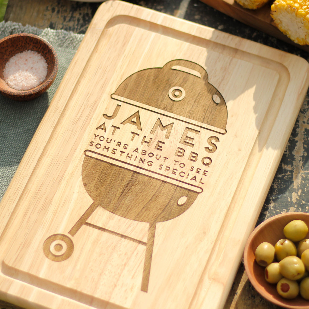 Personalised At The Barbecue Chopping Board