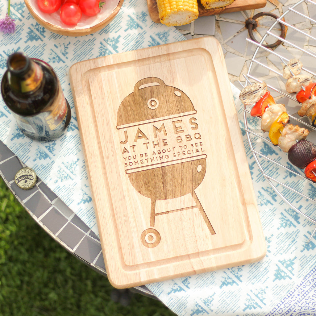 Personalised At The Barbecue Chopping Board