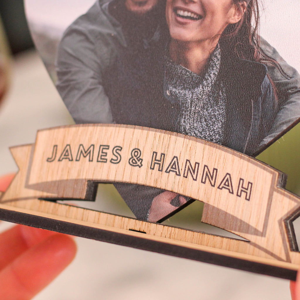 Personalised Heart Photo Frame Gift For Couples Wedding