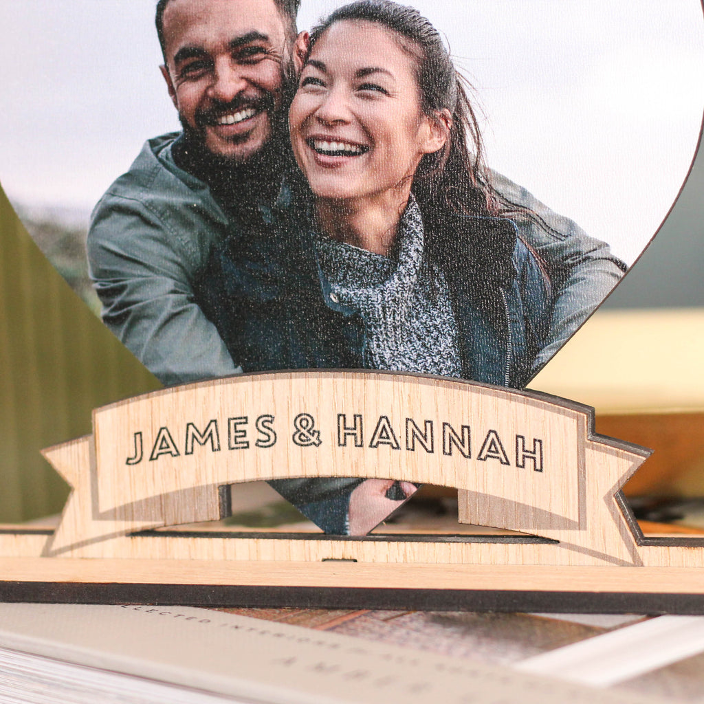 Personalised Heart Photo Frame Gift For Couples Wedding