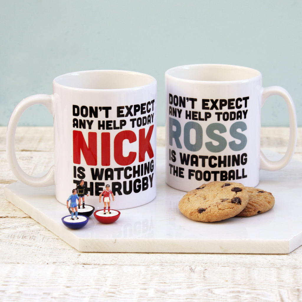 Personalised 'Don't Expect Any Help' Mug