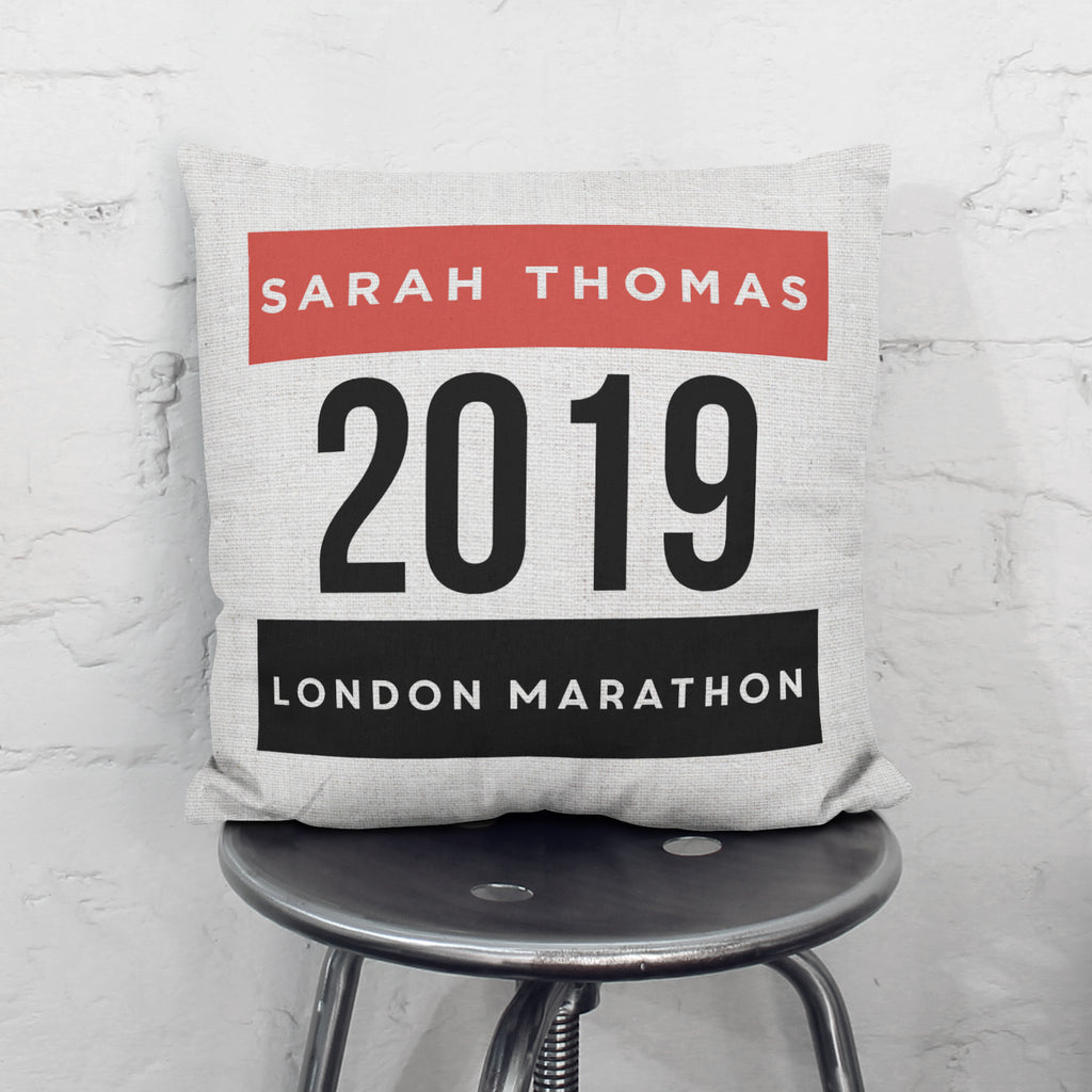 Personalised Marathon Cushion