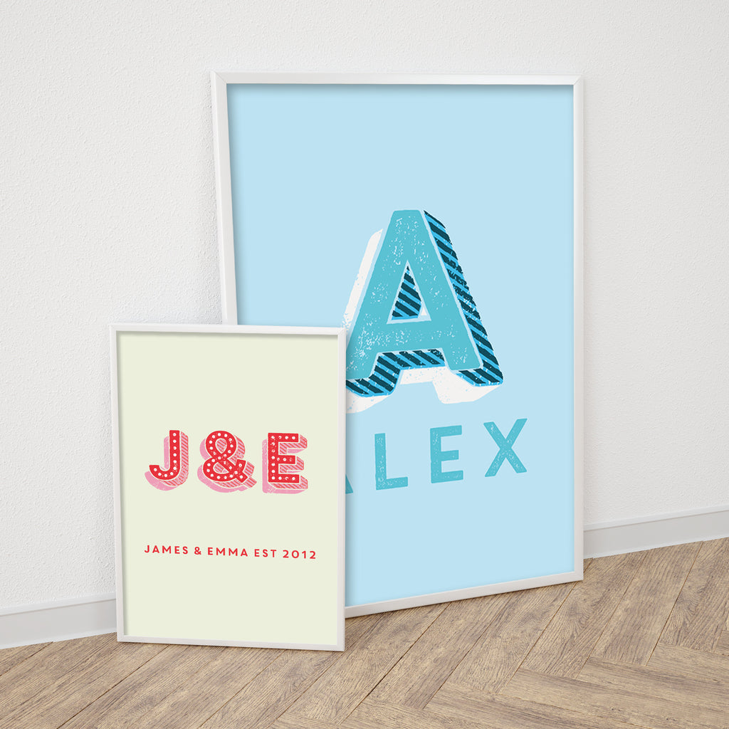 Personalised Carnival Letters Print