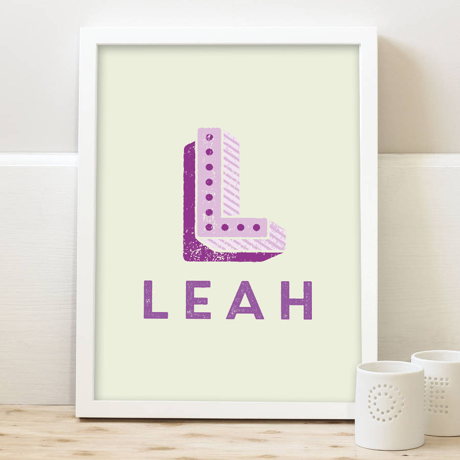 Personalised Carnival Letters Print