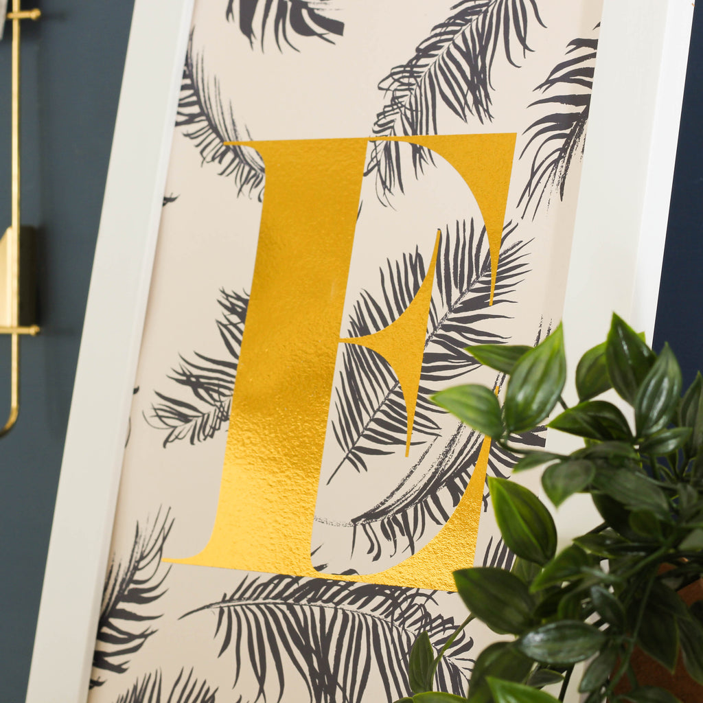 Personalised Foiled Palm Leaf Print