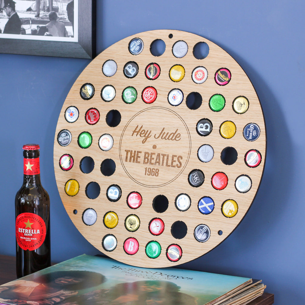 Personalised Beer Cap Music Vinyl Collector For Home