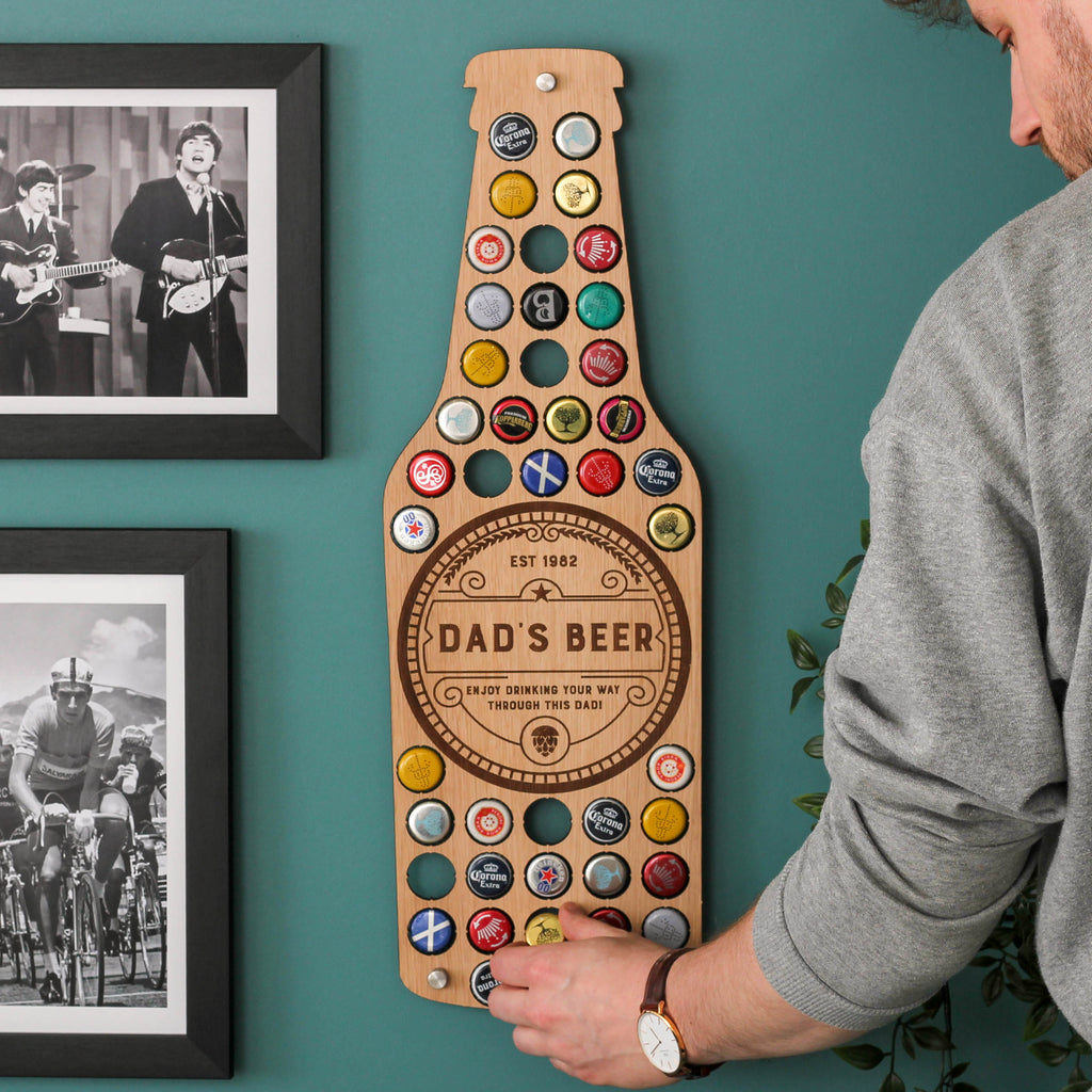 Personalised Birthday Beer Bottle Cap Collector Gift