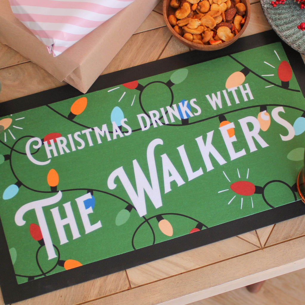 Personalised Christmas Lights Family Beer Runner