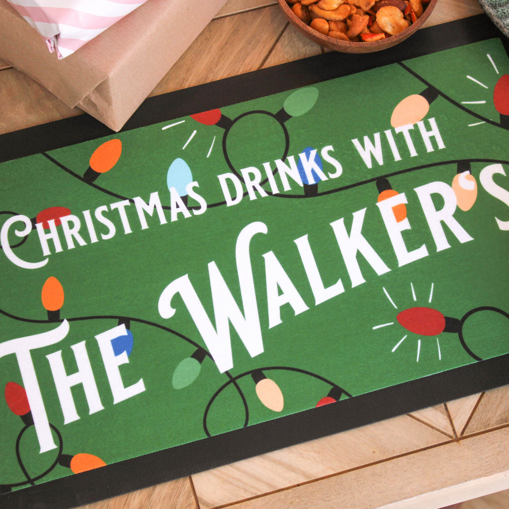 Personalised Christmas Lights Family Beer Runner