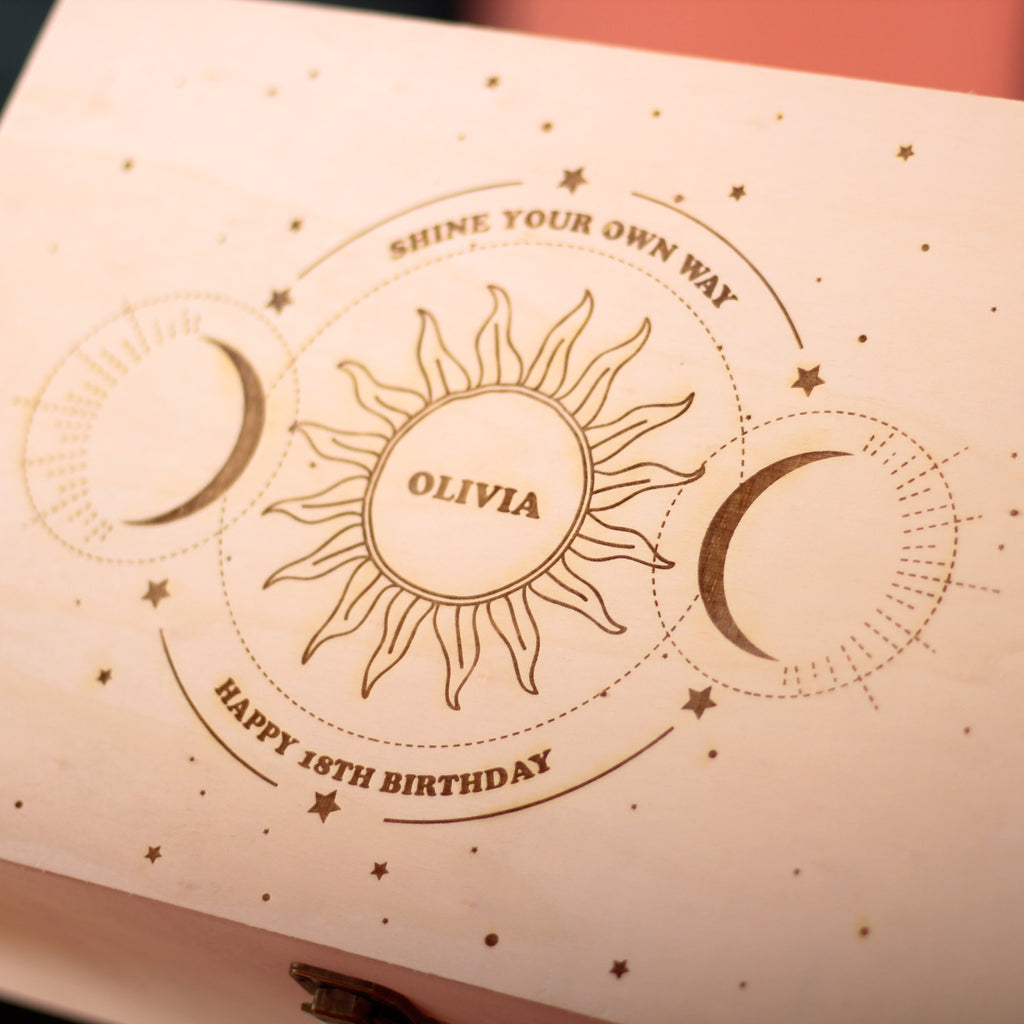 Personalised Cosmic Memory Keepsake Box For Her