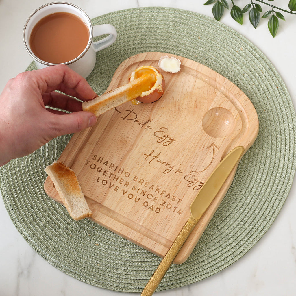 Personalised Dad And Me Dippy Egg And Toast Board