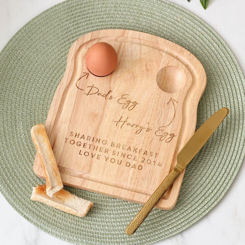 Personalised Dad And Me Dippy Egg And Toast Board