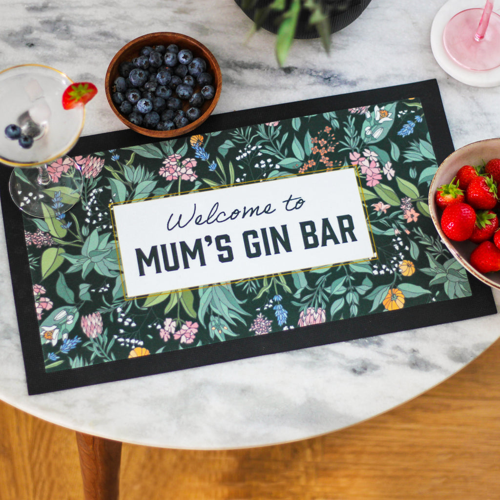 Personalised Drinks And Cocktail Home Bar Runner