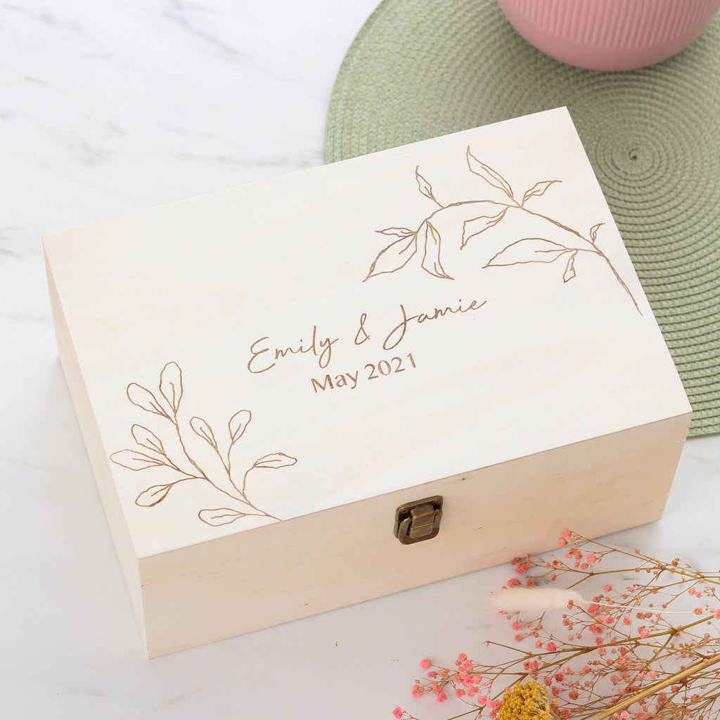 Personalised Floral Keepsake Box
