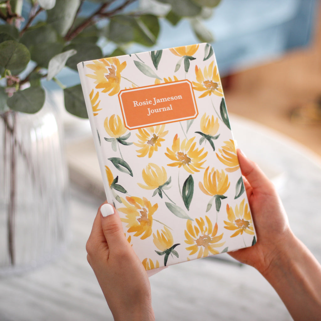 Personalised Floral Notebook Journal For Her