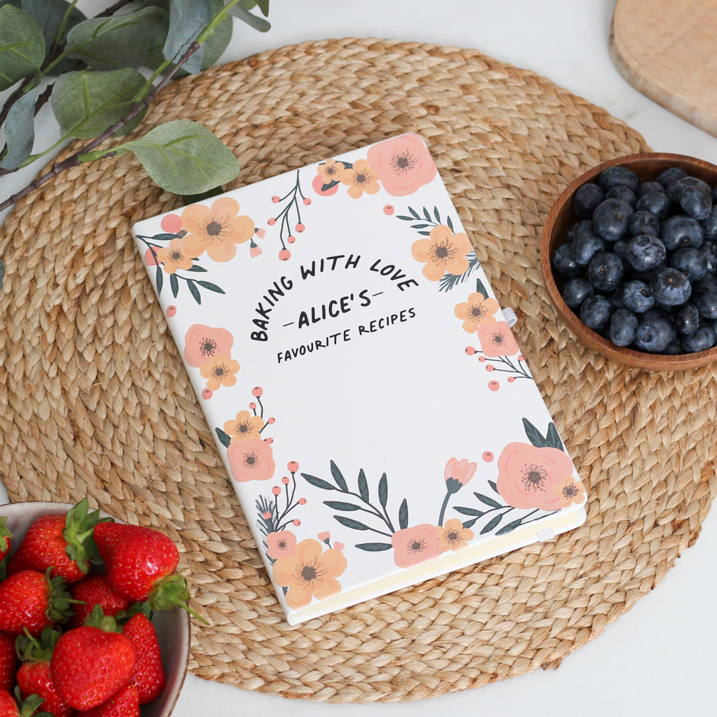 Personalised Flower Notebook