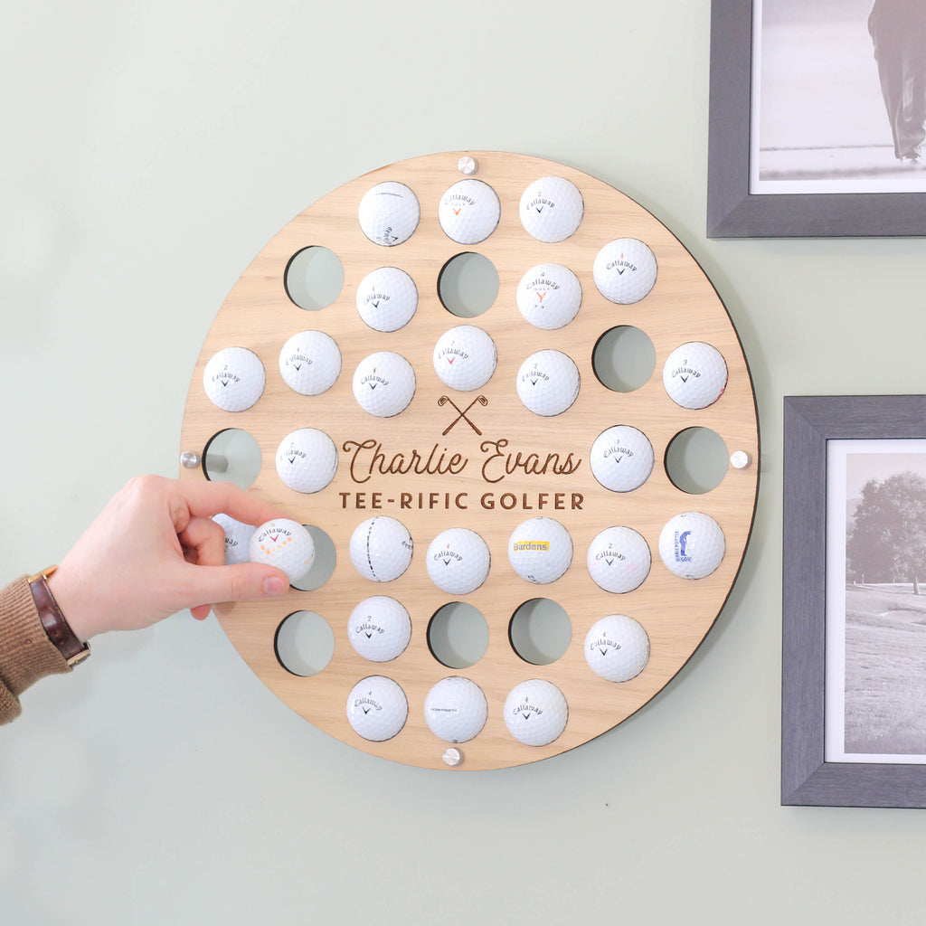 Personalised Golf Ball Wall Art Collector For The Home