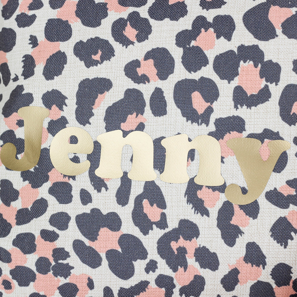 Personalised Leopard Print Cushion For Her