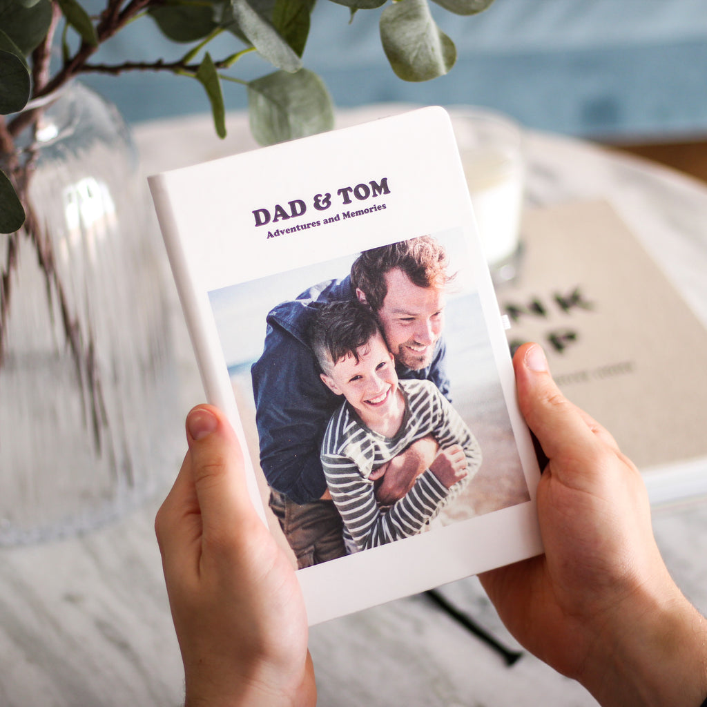 Personalised Me And Dad Photo Memories Notebook