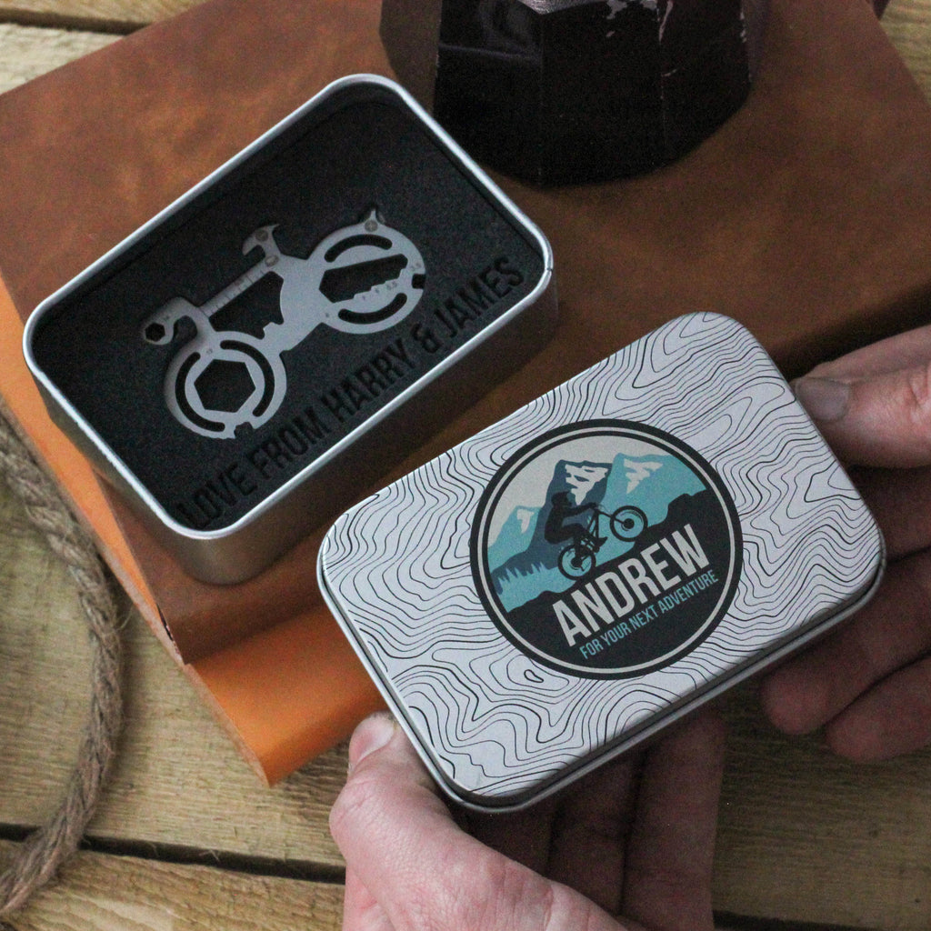 Personalised Mountain Bike Cycling Travel Tool Gift