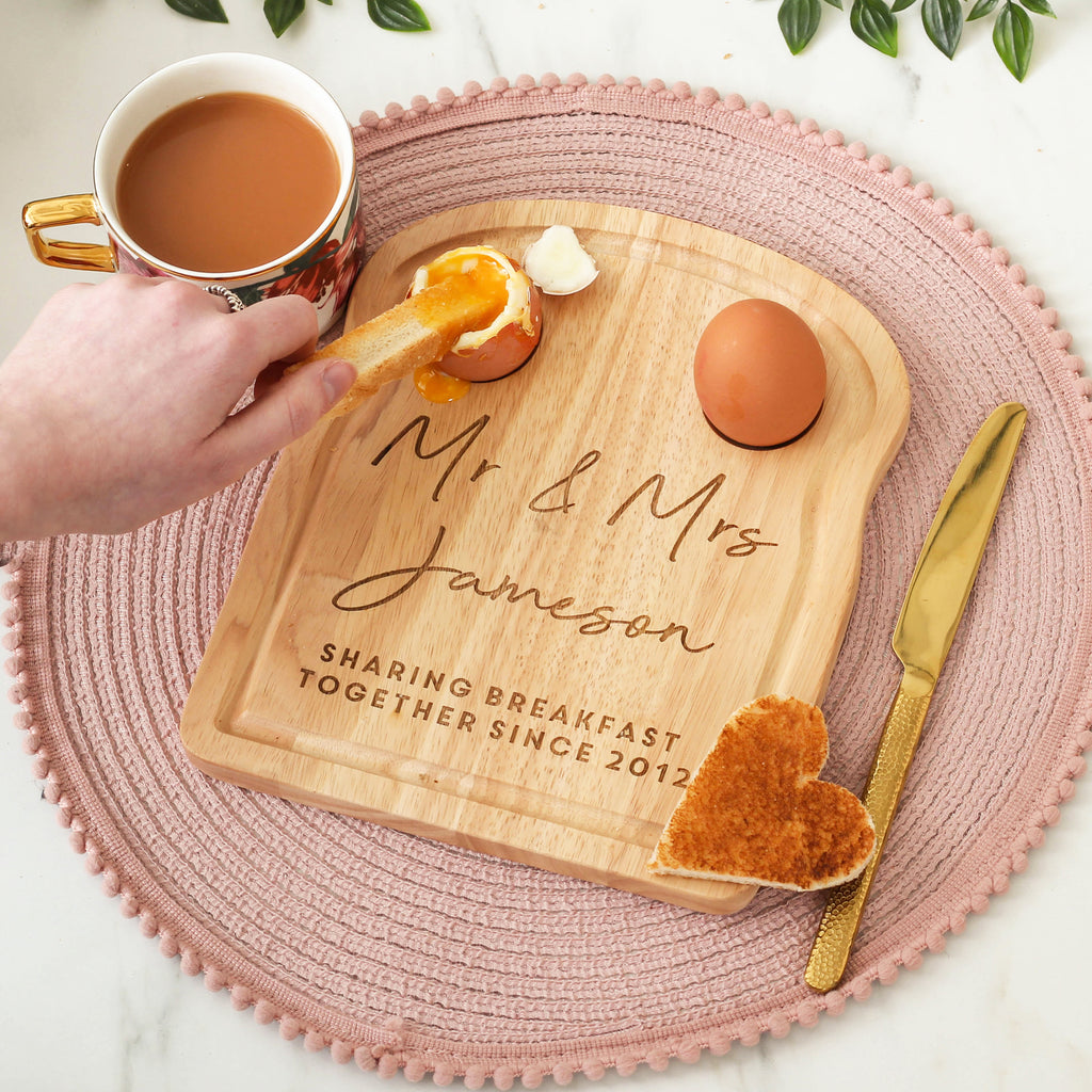 Personalised Mr And Mrs Wedding Dippy Eggs Board