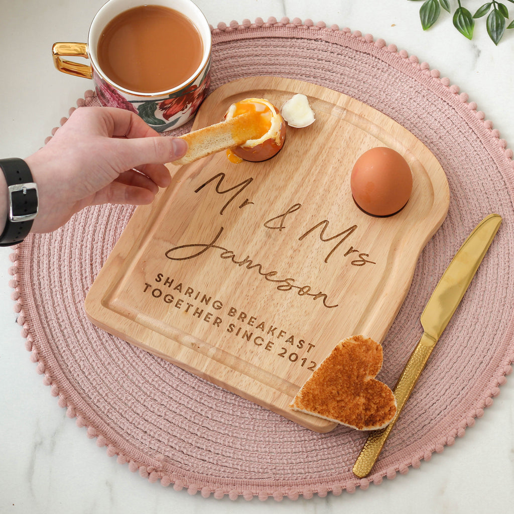 Personalised Mr And Mrs Wedding Dippy Eggs Board