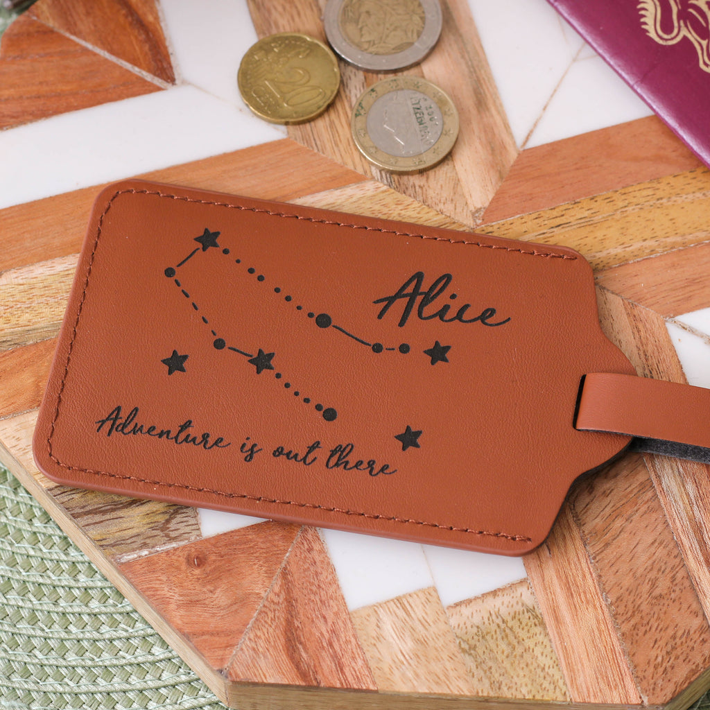 Personalised Star Sign Travel Luggage Tag