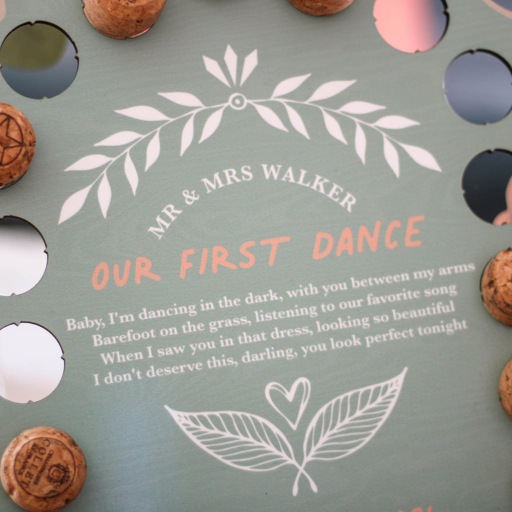 Personalised Wedding First Dance Cork Collector