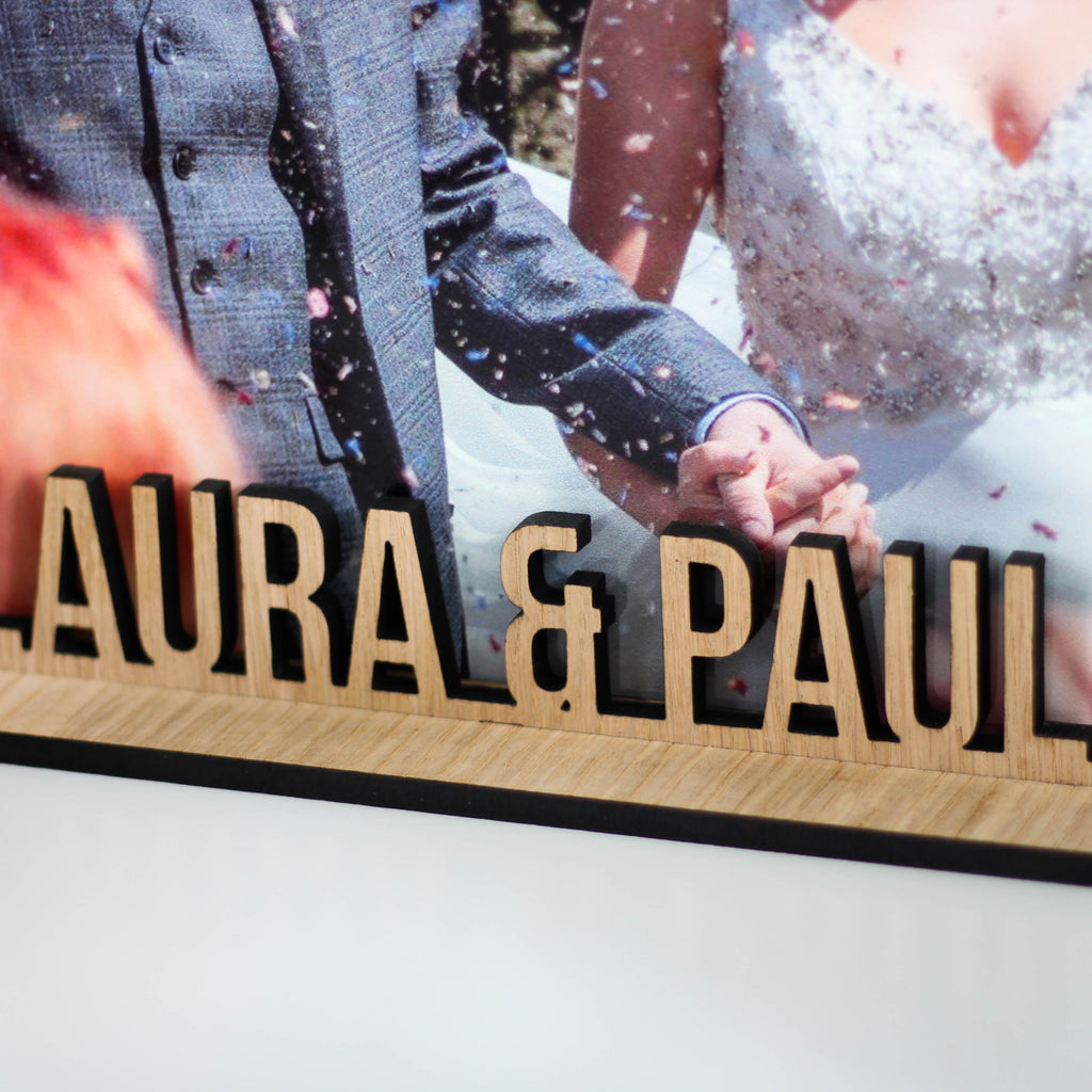 Personalised Wooden Free Standing Photo Frame
