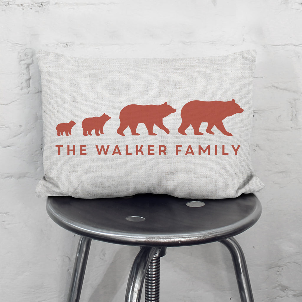 Personalised Bear Family Cushion