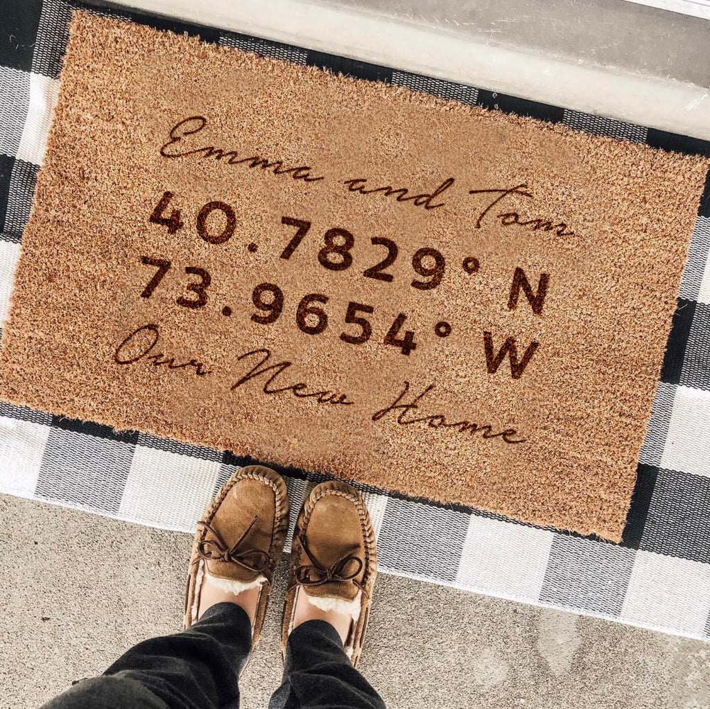 Personalised Co Ordinates Door Mat