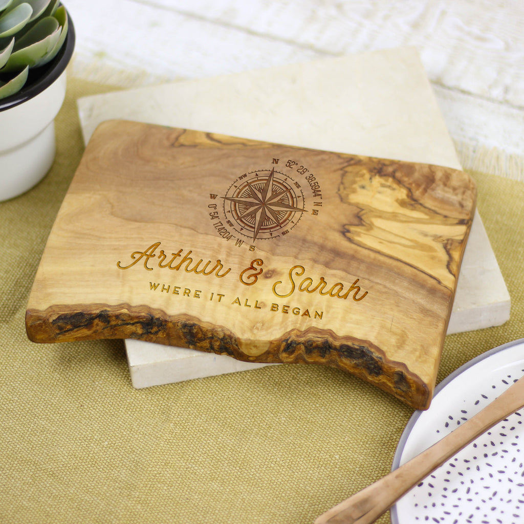 Personalised Compass Cheese Board
