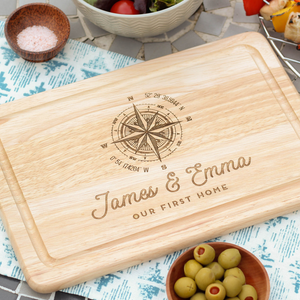 Personalised Compass Chopping Board