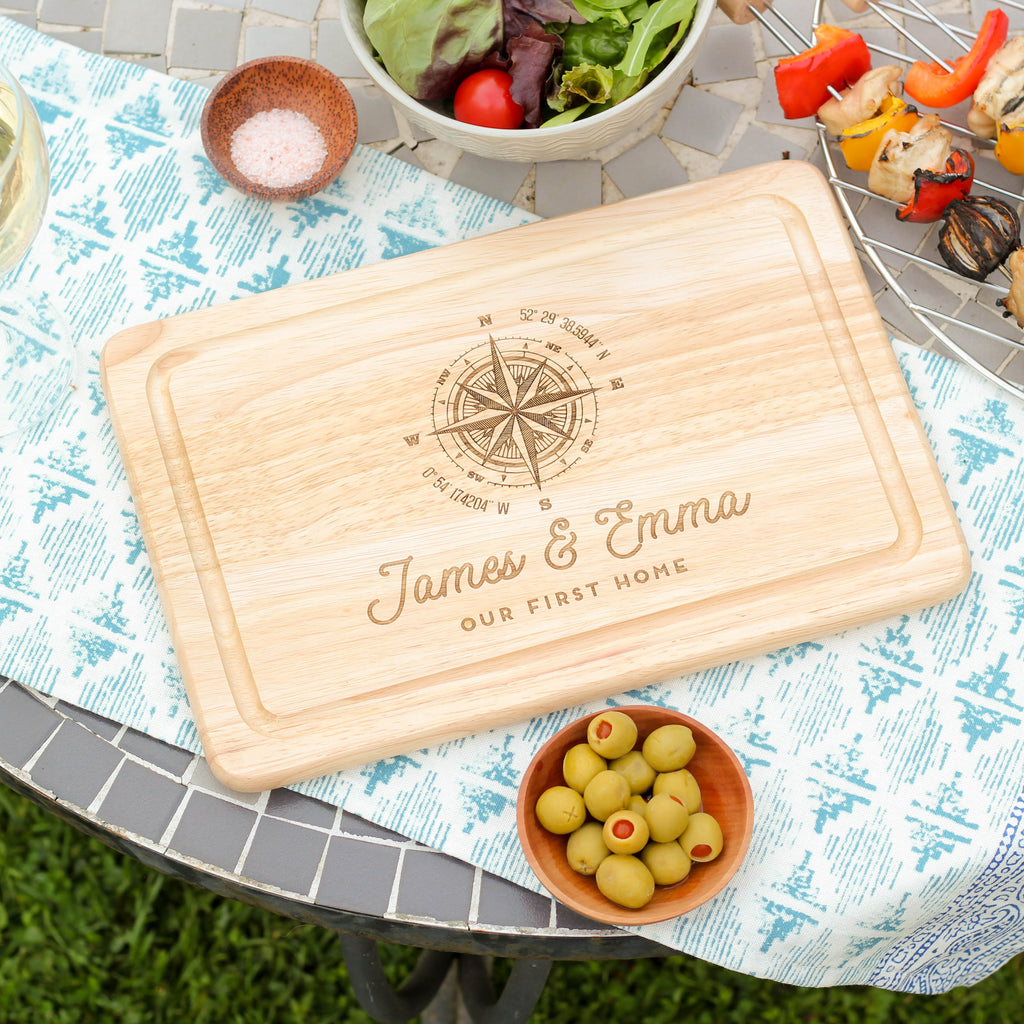 Personalised Compass Chopping Board