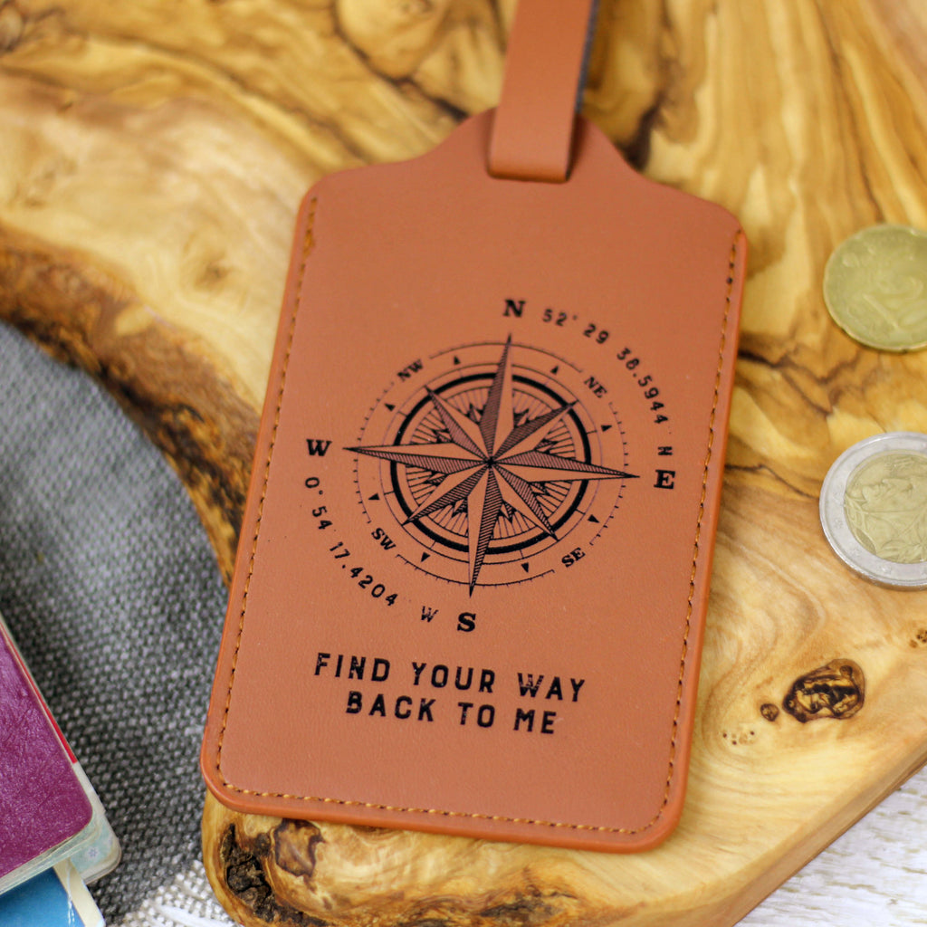 Personalised Special Location Coordinates Luggage Tag