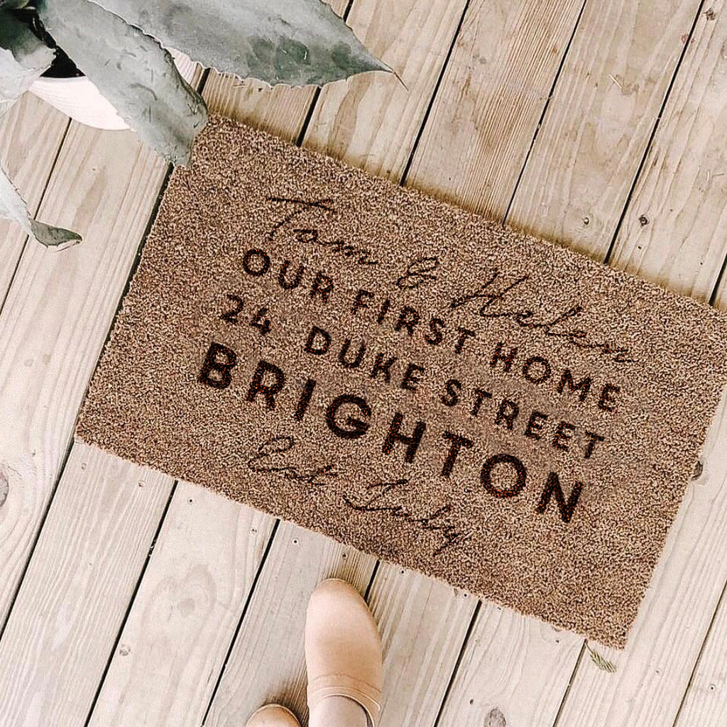 Personalised First Home Door Mat