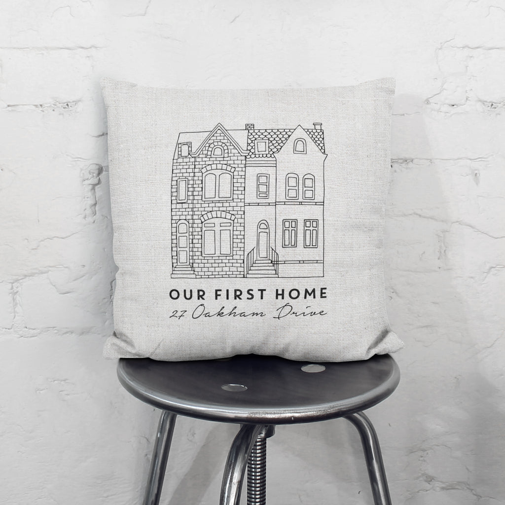 Personalised First House Cushion