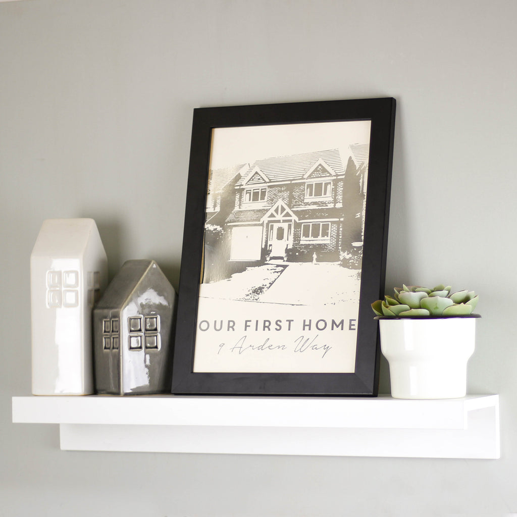 Personalised First House Metallic Print